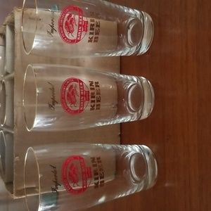 KIRIN BEER Vintage glassware neenon original box